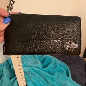 Vintage Harley Davidson leather chain wallet